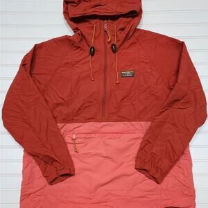 L.L. Bean Women's Mountain Classic Anorak Size L Petite Rust Orange/Sunlit Coral